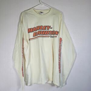 Vintage 2000 Harley Davidson Racing Long Sleeve Dealer Shirt 2XL